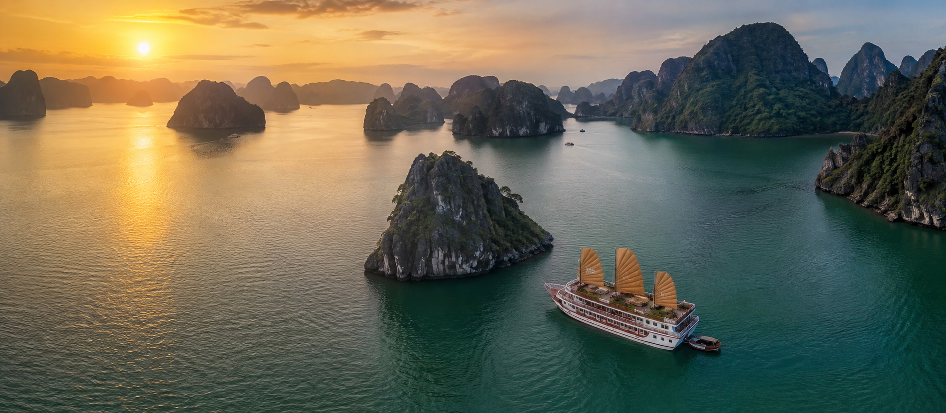 Vietnam cityscape and coastline